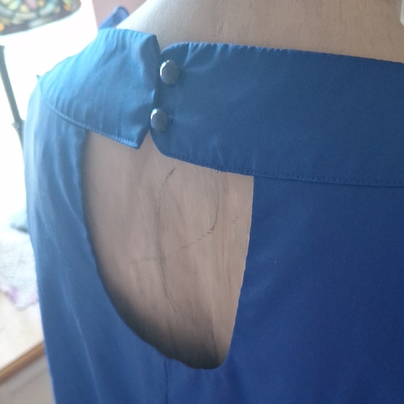 Cato Royal Blue Ruffle Blouse 22/24 Plus - Picture 9 of 9